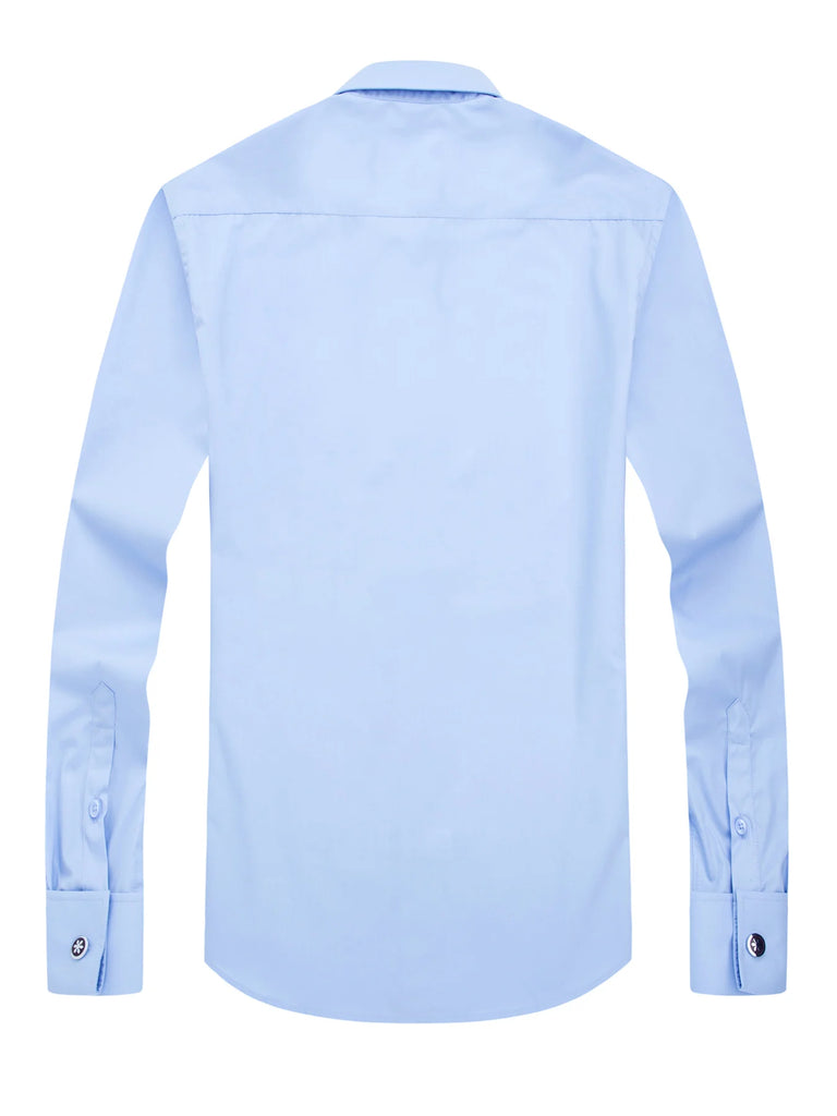 Men’s French Cufflink Slim‑Fit Business Shirt