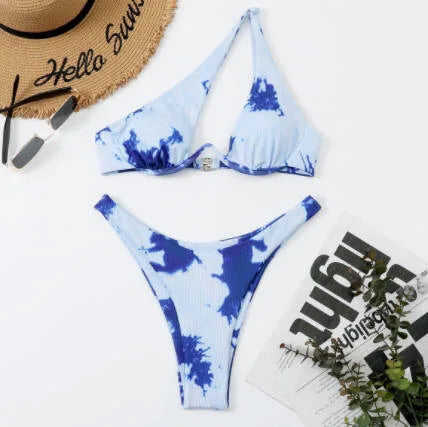 One‑Shoulder Push‑Up Micro Bikini