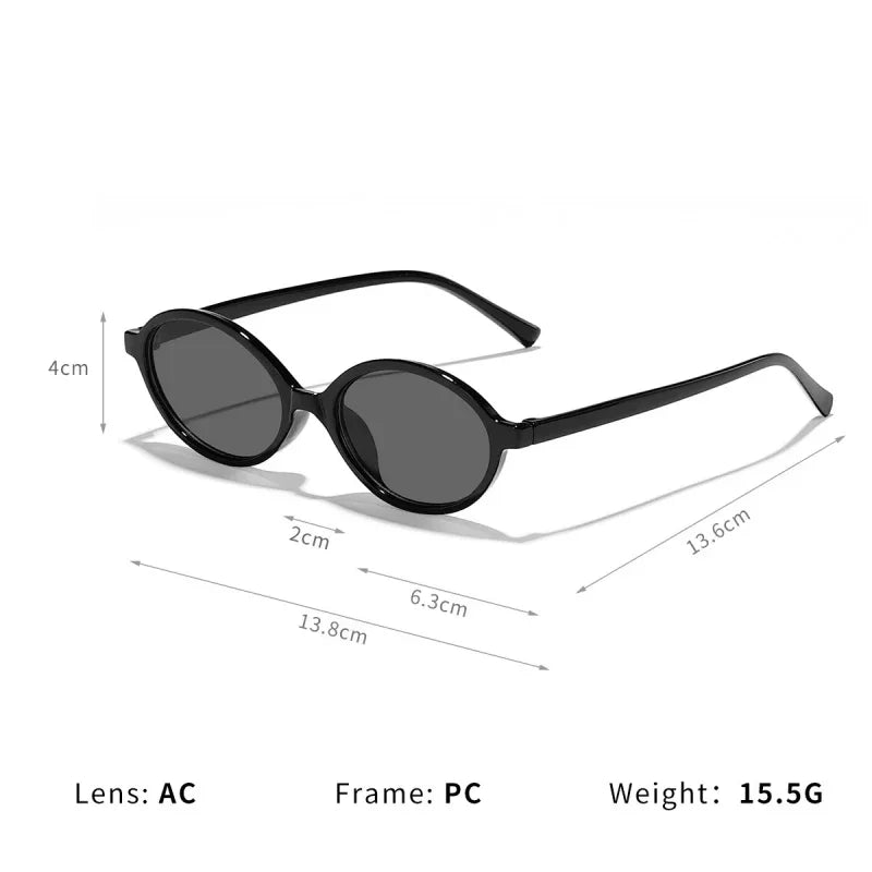 2024 Trend Oval Sunglasses — Unisex Elliptical Small‑Frame UV‑Protection Ultra‑Light Eyewear
