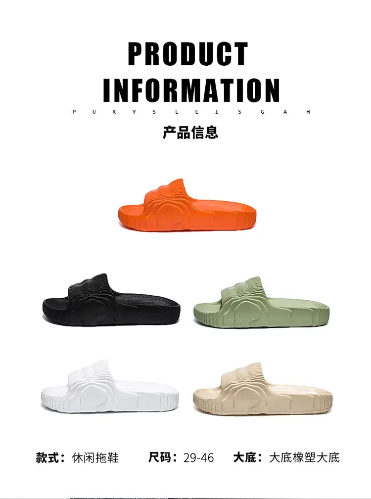 Unisex Summer EVA Platform Slippers — Soft‑Sole Open‑Toe Beach Slides for Women & Men (Sizes 29–46)