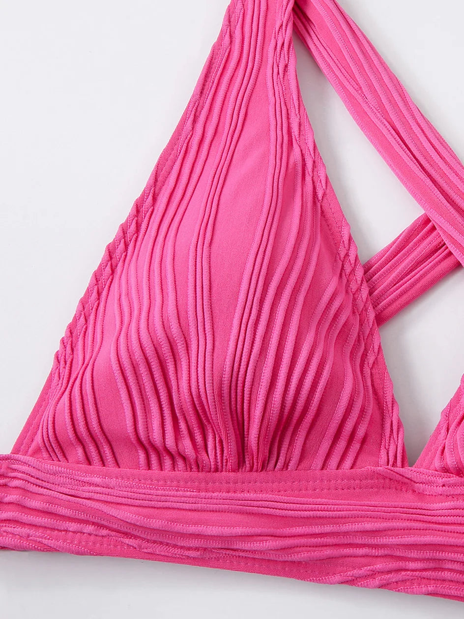 Sexy Criss‑Cross Tie‑Back Bikini