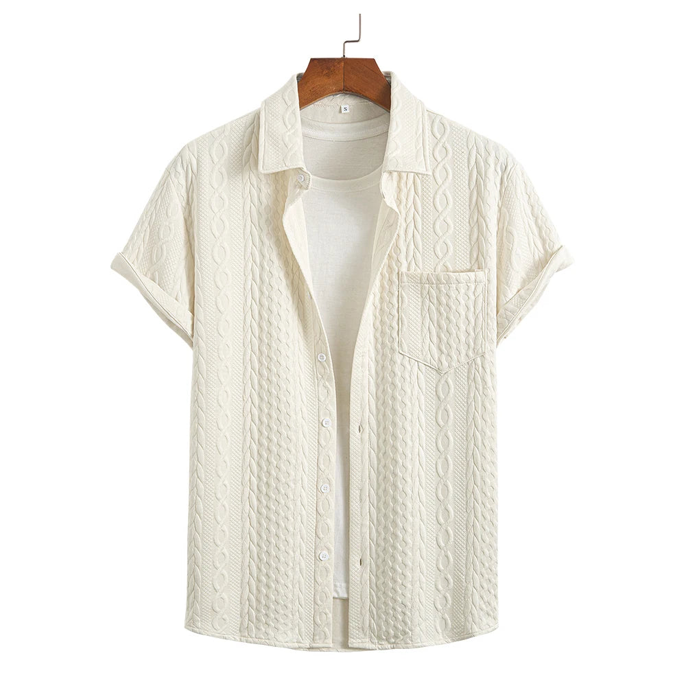 Men’s Textured Short‑Sleeve Shirt