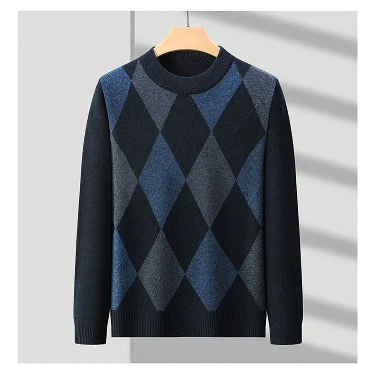 Men’s Autumn Winter Half‑Turtleneck Sweater