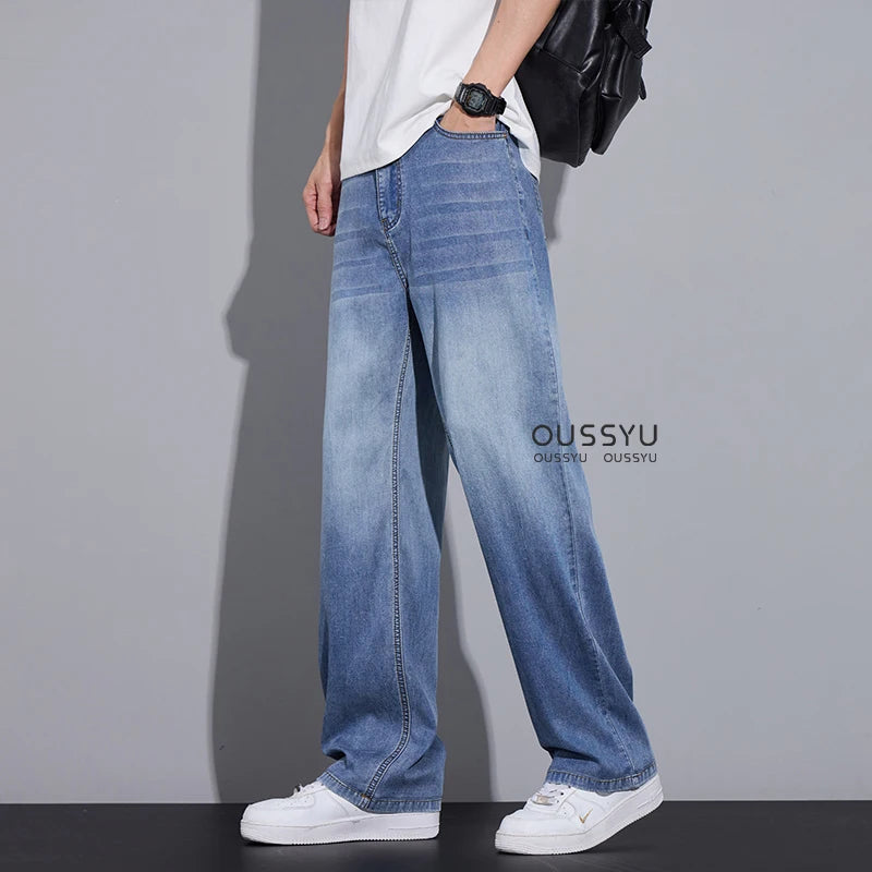Gradient Grey Lyocell Jeans