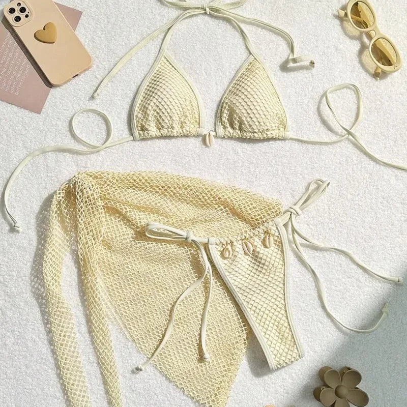 2026 Sexy Bikinis Female Swimsuits Women's Three-Piece Swimwear Beach Swim Wear Bathing Suits Brazilian Bikini Set Pool Bather