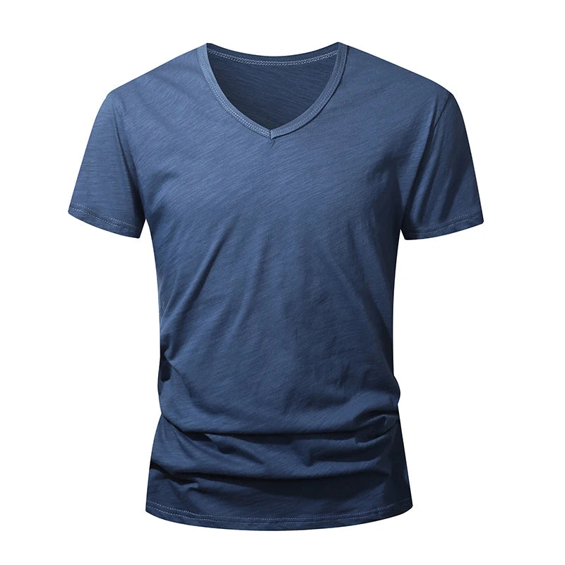 Men’s 100% Cotton T‑Shirt – Soft High‑Quality Summer Short‑Sleeve Tee (Black/White Casual Top)