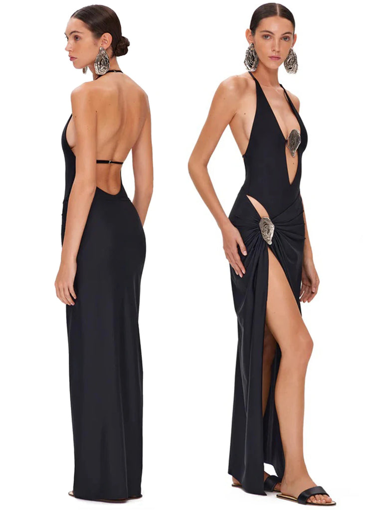 Women’s 2025 Deep V‑Neck Swimsuit With Skirt – High‑Leg Backless Bikini Set, Fashion Beachwear OutfitSexy Deep V Neck Swimsuit With Skirt Women 2 Pcs Suits 2025  High Leg Backless Swimwear Fashion Female Holiday Beachwear Outfits