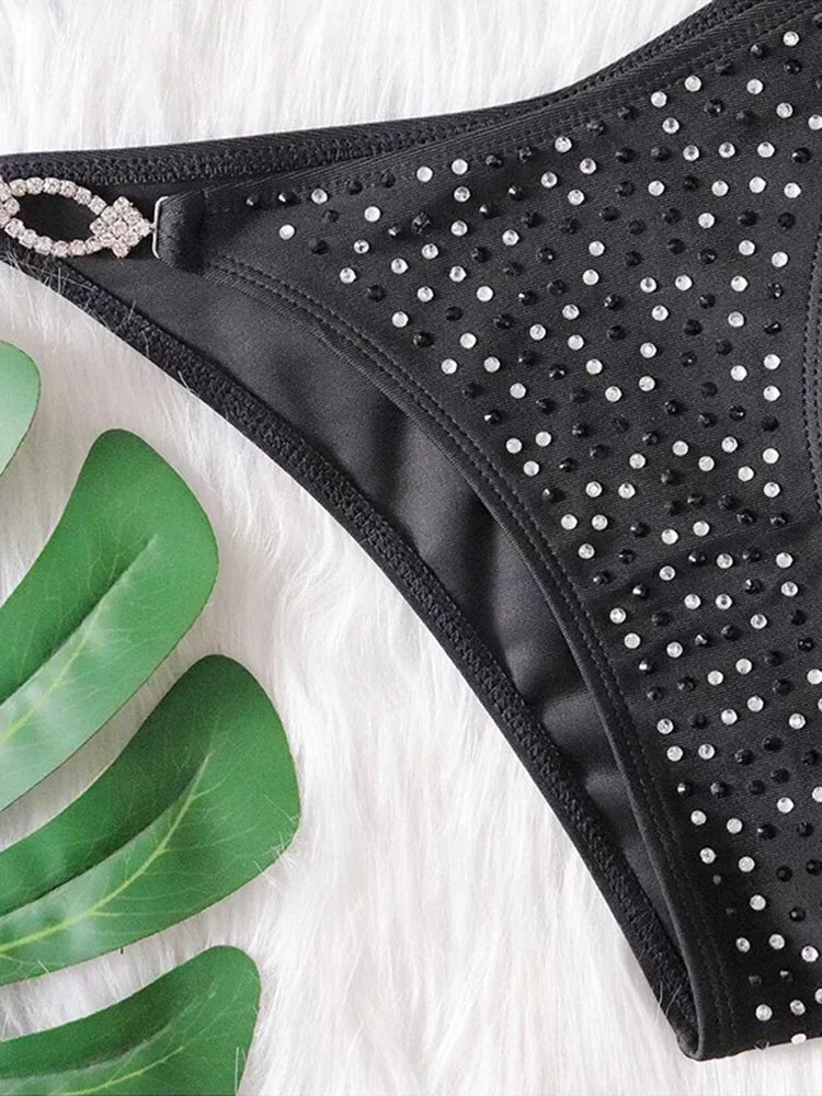 Shiny Sequin Rhinestone Bikini