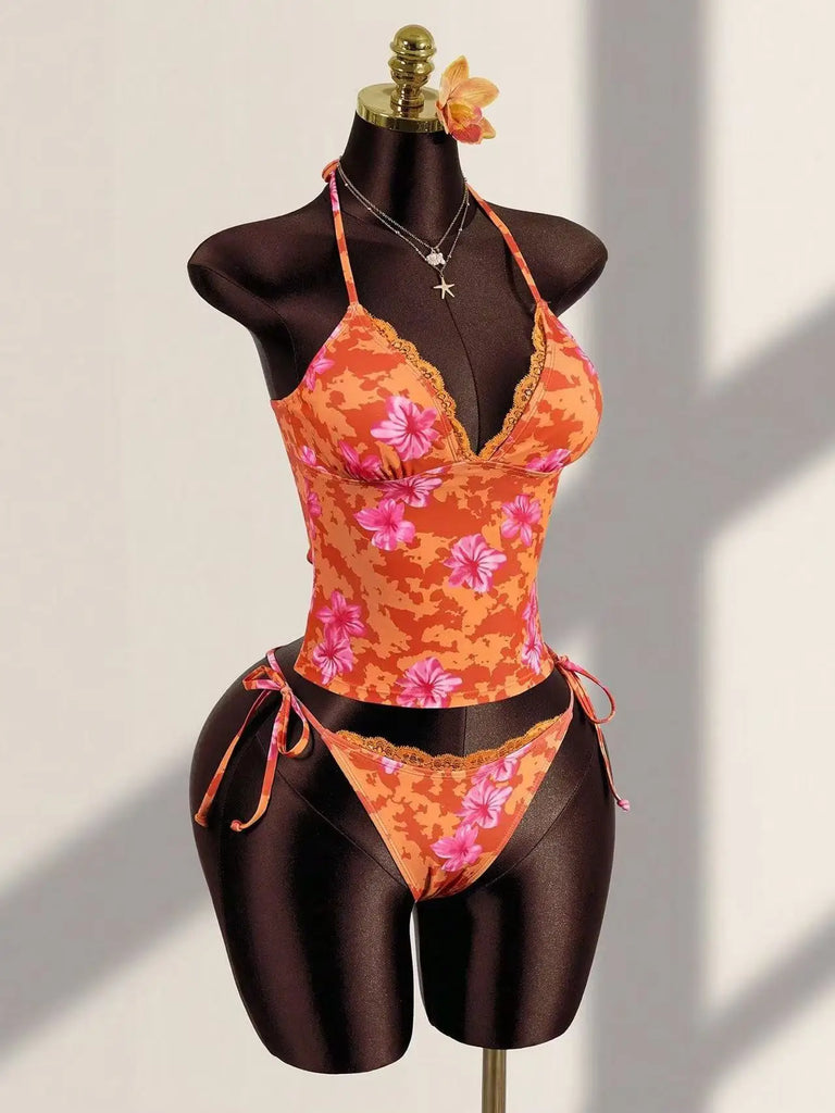 Women’s 2026 Halter Print Bikini Set