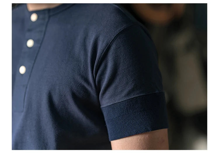 Rugged Bronson Retro Henry Collar Shirt