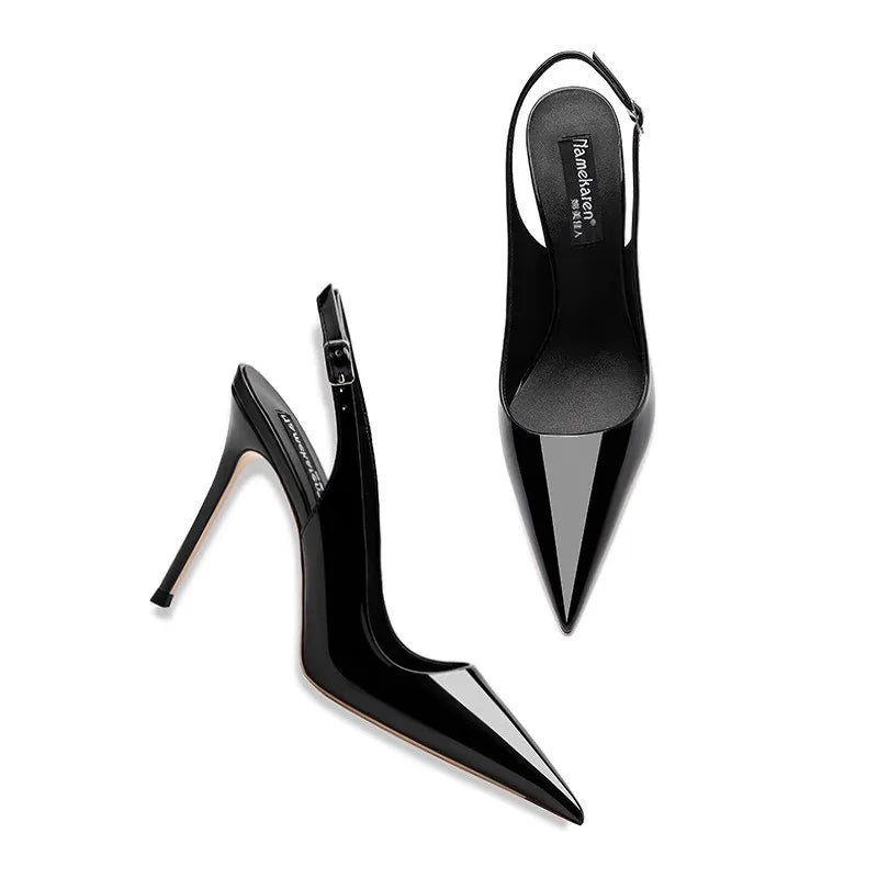 super high‑heel slingback pumps