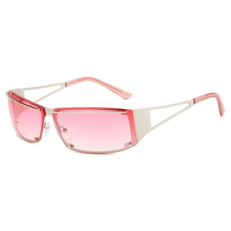 Steam Punk Sunglasses Men Fashion Brand Designer Y2k Gradient Goggle Sun Glasses Men Shades for Women Eyewear Mirror Eyeglasses