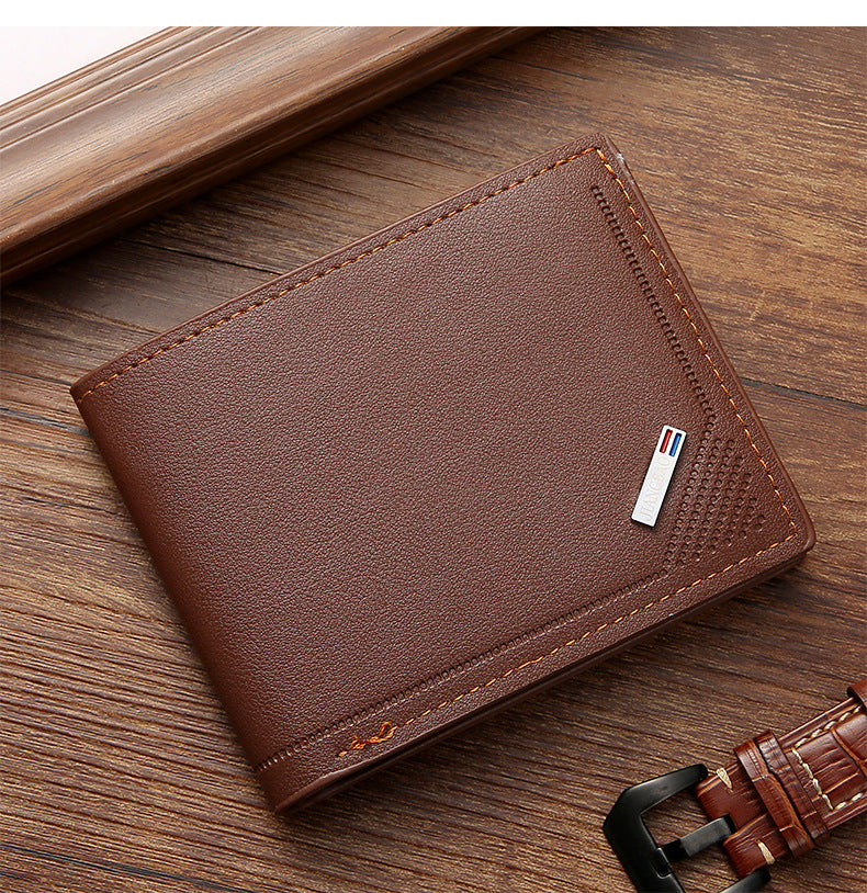Men Inserts Foldable Wallets Picture Coin Slim Purses Business Money Credit ID Cards Holders Vintage Protection Capacity Bags