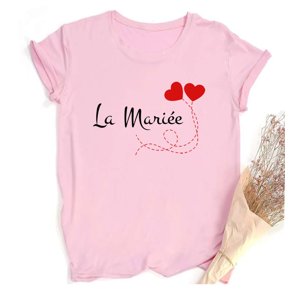 Friend Print Bachelorette Party T-shirt EVJF Team of The Bride T Shirt Outfitwedding Team Bride Witness Bridesmaid Tops Clothes