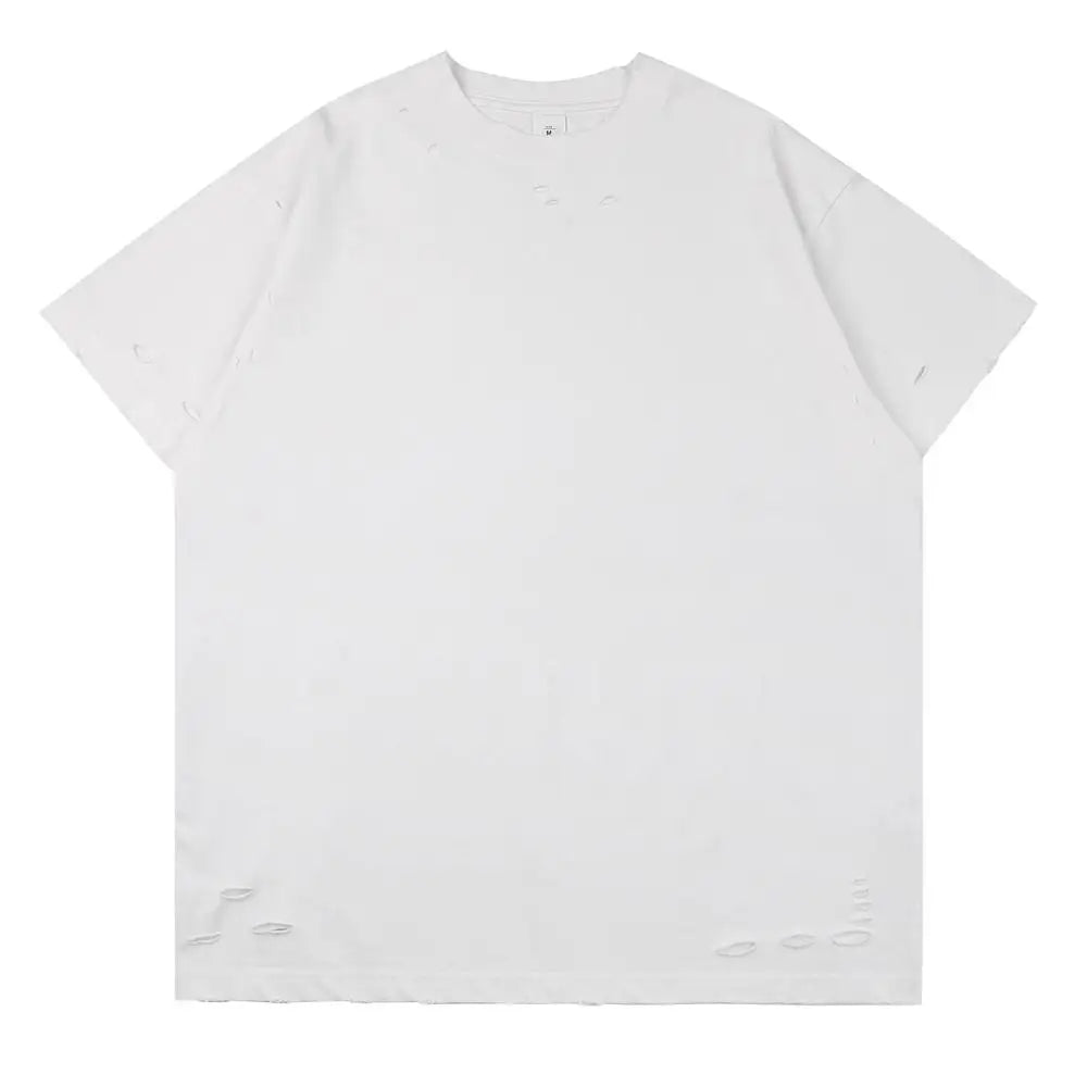Men’s Heavy Thick Ripped Oversized T‑Shirt
