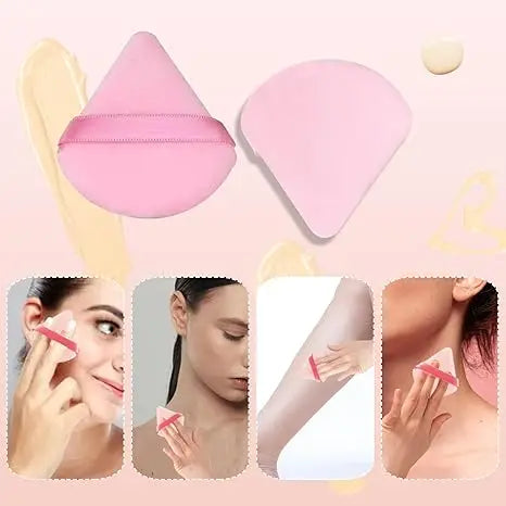15pcs Makeup Sponge Set with Storage Jar – Powder Puff, Mini Finger Puff & Triangle Air Cushion Blenders