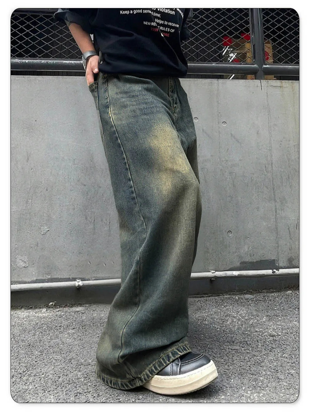 Ultra‑Baggy Wide‑Leg Jeans