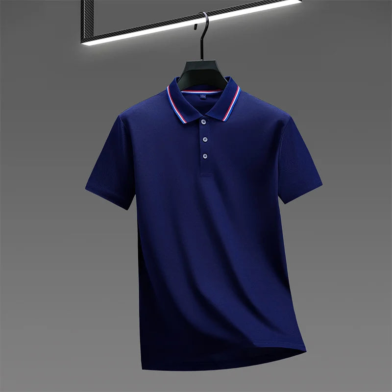 2025 Men’s Solid‑Color Polo Shirt – Summer Casual Short‑Sleeve Fashion Top | Comfortable & Versatile