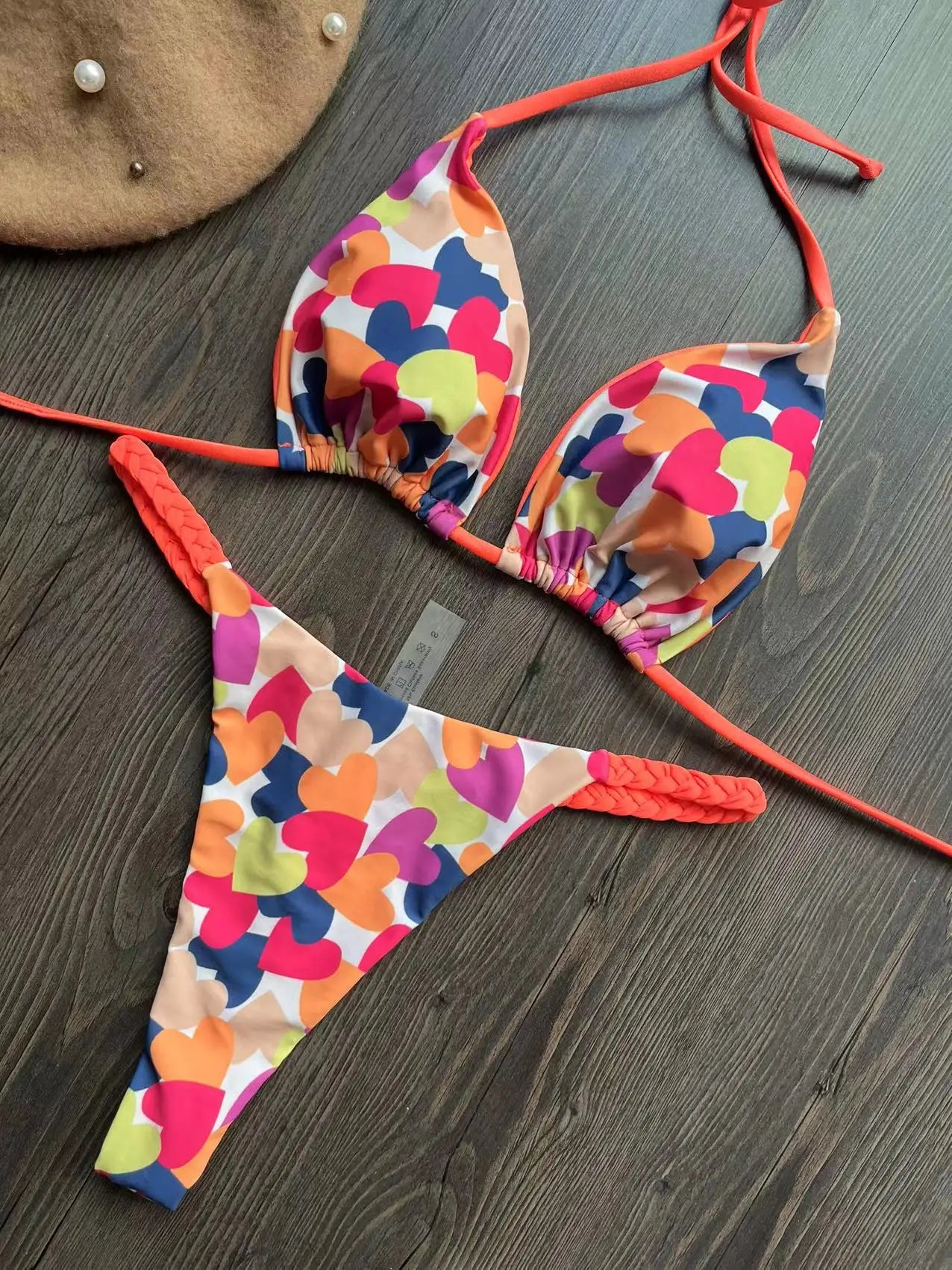 Zebra Print High‑Waist Brazilian Bikini
