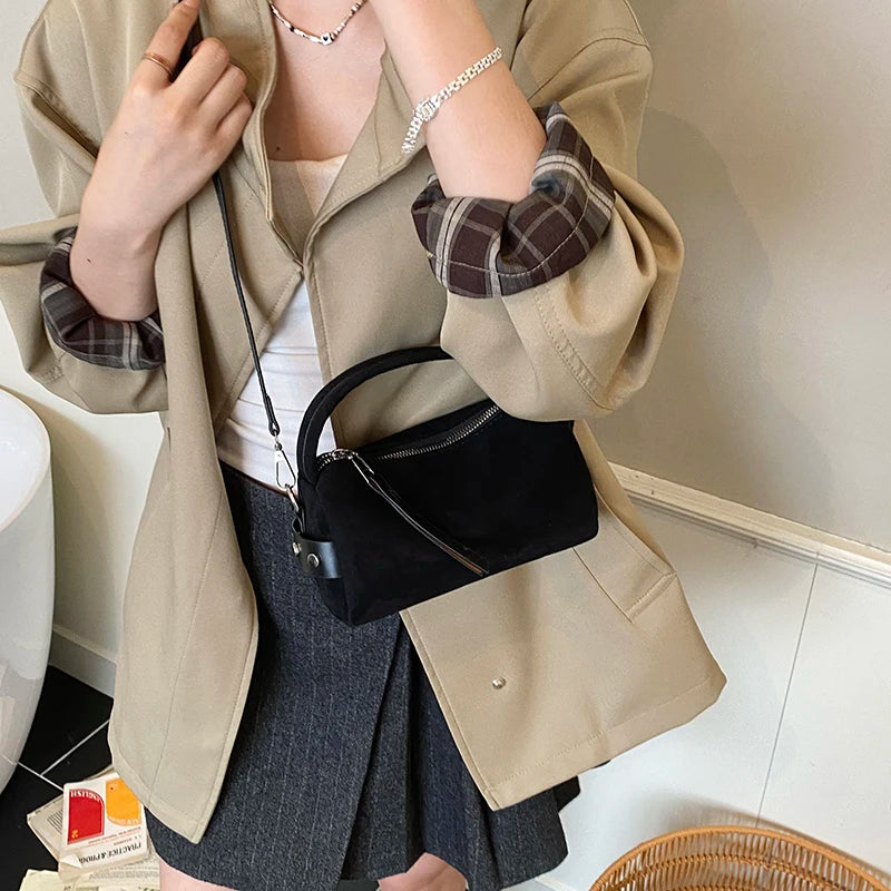 Fashionable Retro Mini PU Leather Shoulder Bags for Women Bucket Crossbody Bag 2026 Winter Luxury Designer Purses and Handbags