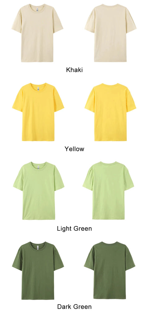 100% Cotton Solid Color T‑Shirts for Men & Women