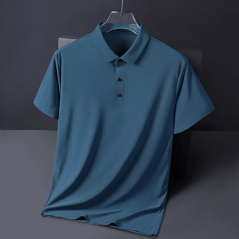 Ice Silk Short‑Sleeve Polo Shirt