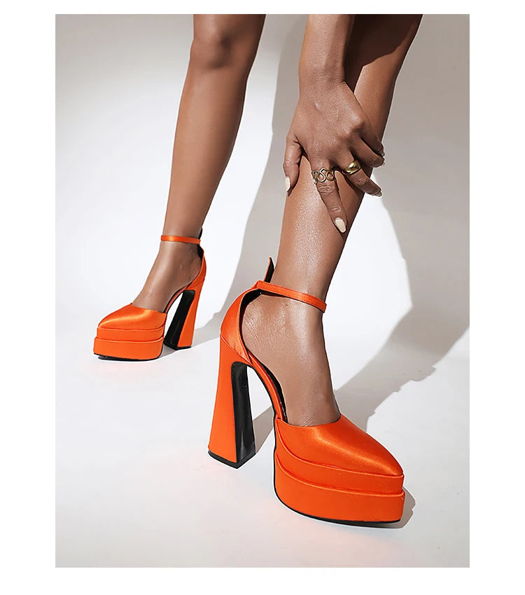 Women’s Ultra‑High Chunky Heel Catwalk Sandals