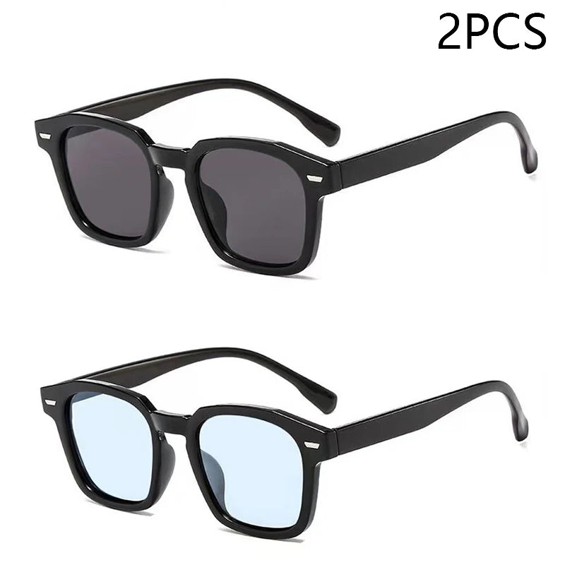 New Unisex Rectangle Vintage Sunglasses 2023 Fashion Design Retro Sun Glasses Female Lady Eyeglass Cat Eye Casual Goggles UV400