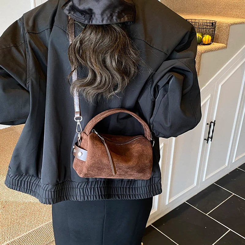 Fashionable Retro Mini PU Leather Shoulder Bags for Women Bucket Crossbody Bag 2026 Winter Luxury Designer Purses and Handbags