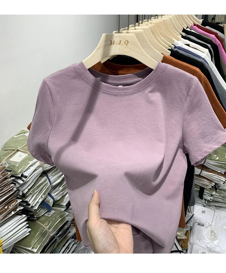 Women’s Y2K Short‑Sleeve T‑Shirt – Trendy Spring Tee for Girls & Women