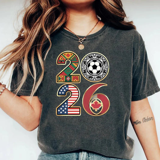 2026 North America Soccer Tournament Tee — USA Mexico Canada Host Countries Map | Unisex Fan Shirt