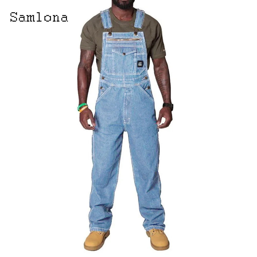 Vintage Cargo Jeans Overalls