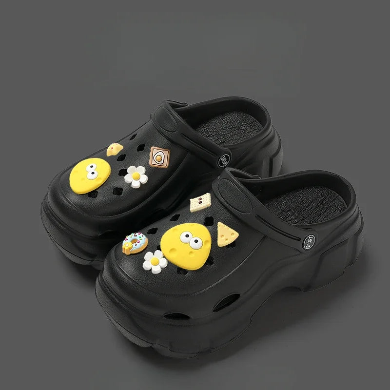 New Women’s DIY Cartoon Clogs Sandal Slippers — Cute Summer Mules Beach Garden Shoes