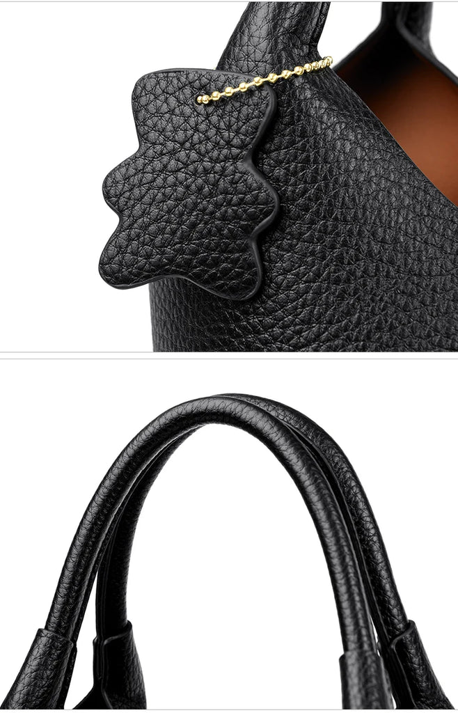 Soft Leather Handbags for Women Vintage Shoulder Bag Luxury Designer Ladies Large Capacity Bags Sac A Main