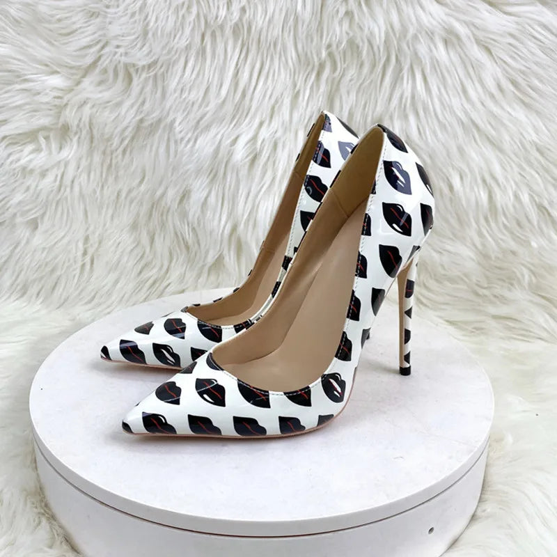 Women’s Sexy Color‑Blocked Lips High Heels