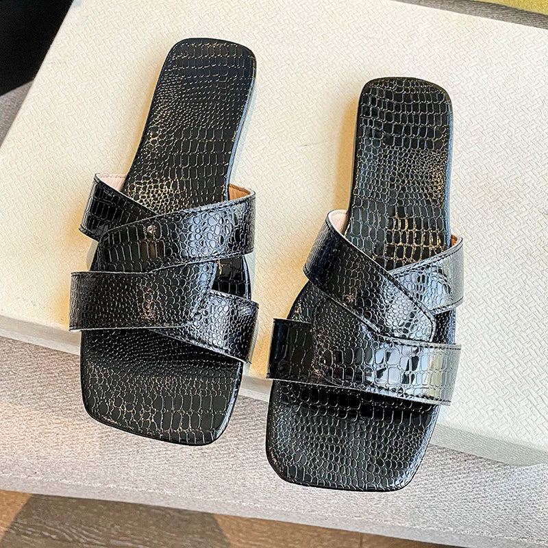 2025 Summer Women Slippers Cute Butterfly-Knot Casual Sandals Lady Slides Flats Slip-On Women Shoes for Women Zapatillas Mujer