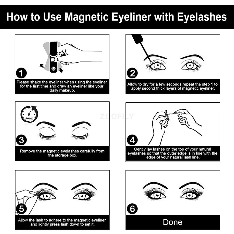 Black Magnetic Eyeliner Glue – Magic Self‑Adhesive Liquid Eyeliner for Easy False Lash Application