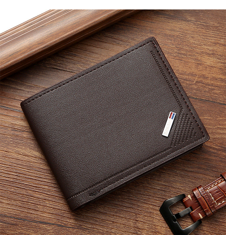 Men Inserts Foldable Wallets Picture Coin Slim Purses Business Money Credit ID Cards Holders Vintage Protection Capacity Bags