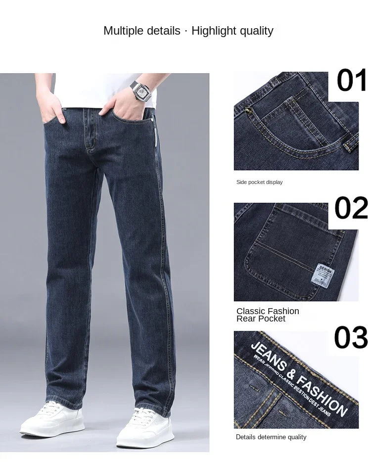Four‑Season Straight Jeans
