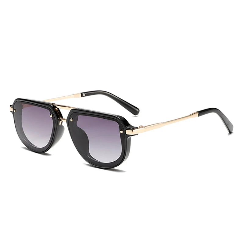 SHAUNA Retro Small Oval Women Luxury Sunglasses Fashion Rivets Blue Green Shades UV400 Men Trending Punk Sun Glasses