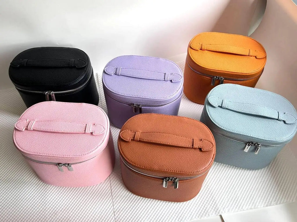 Travel Cosmetic Organizer • Toiletry Bag for Women & Girls • With Handle & Dividers