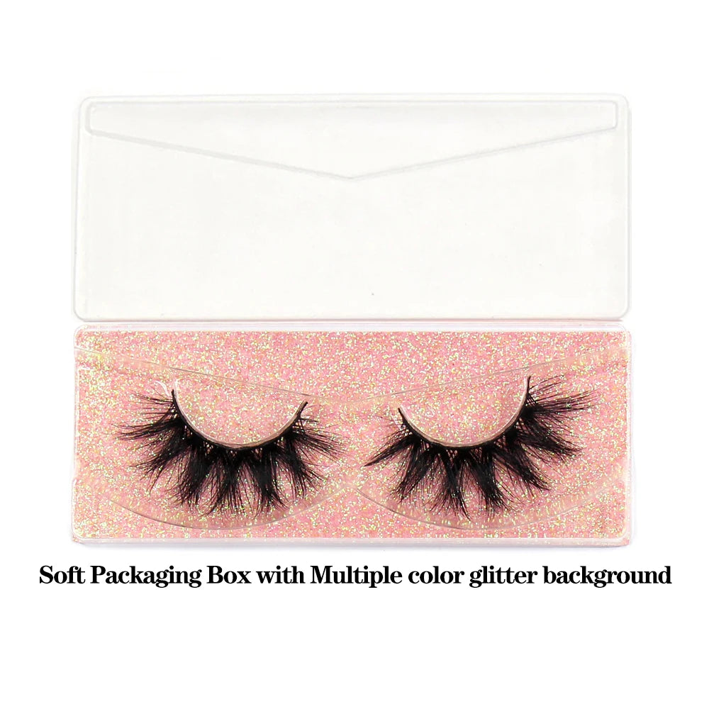 FOXESJI 3Pairs 3D Mink Lashes Fluffy Wispy Soft Corss Mink Fake Eyelashes Reusable Lash Extension Thick False Eyelashes Makeup
