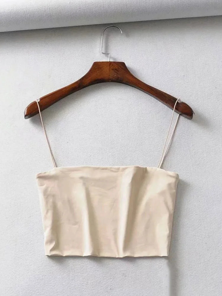 Women’s 2024 Summer Crop Top – Elastic Cotton Sleeveless Camis, Sexy Short Tank Top for Casual Wear