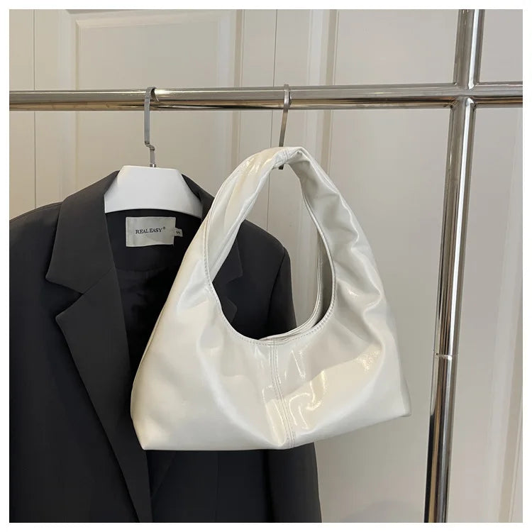 Fashion Leather Underarm Bags Women Temperament Clutch Handbags Shoulder Bag Ladies Trendy Simple Female Vintage Totes Hobos Bag