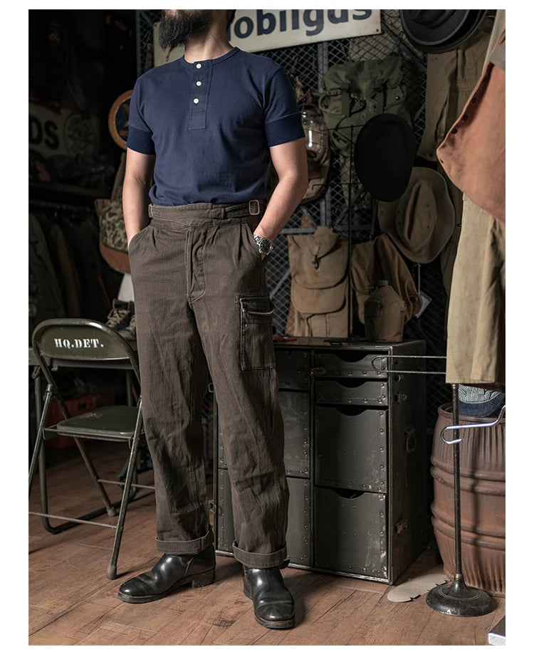 Rugged Bronson Retro Henry Collar Shirt