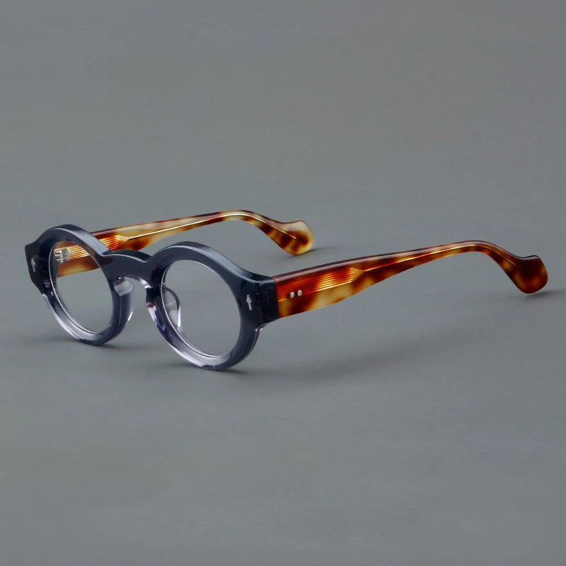 57359 Vintage Thick Acetate Spectacles Frames Trend Rivet Optical Glasses Men Women Round Prescription Eyeglass