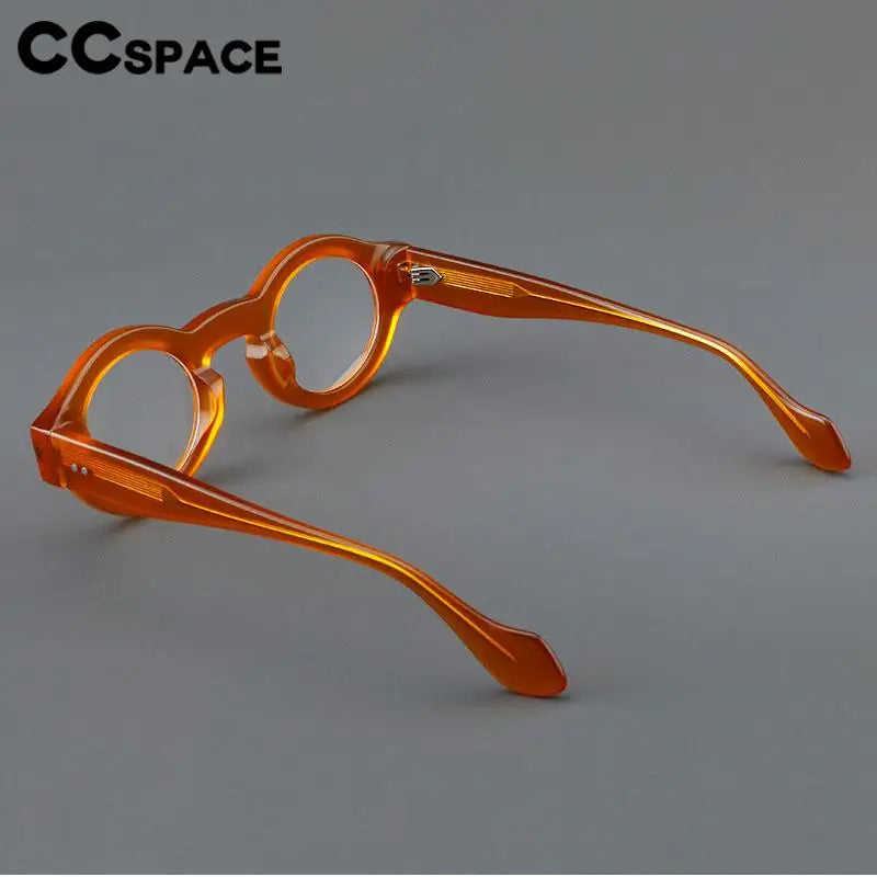 57359 Vintage Thick Acetate Spectacles Frames Trend Rivet Optical Glasses Men Women Round Prescription Eyeglass