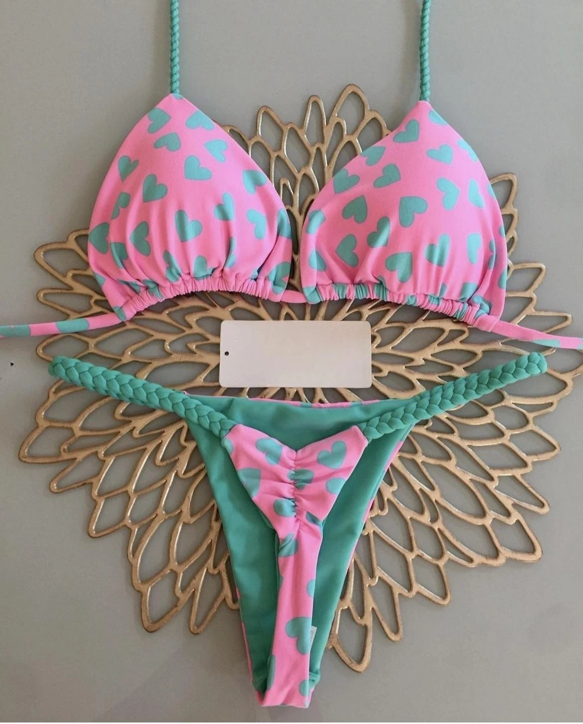 Zebra Print High‑Waist Brazilian Bikini