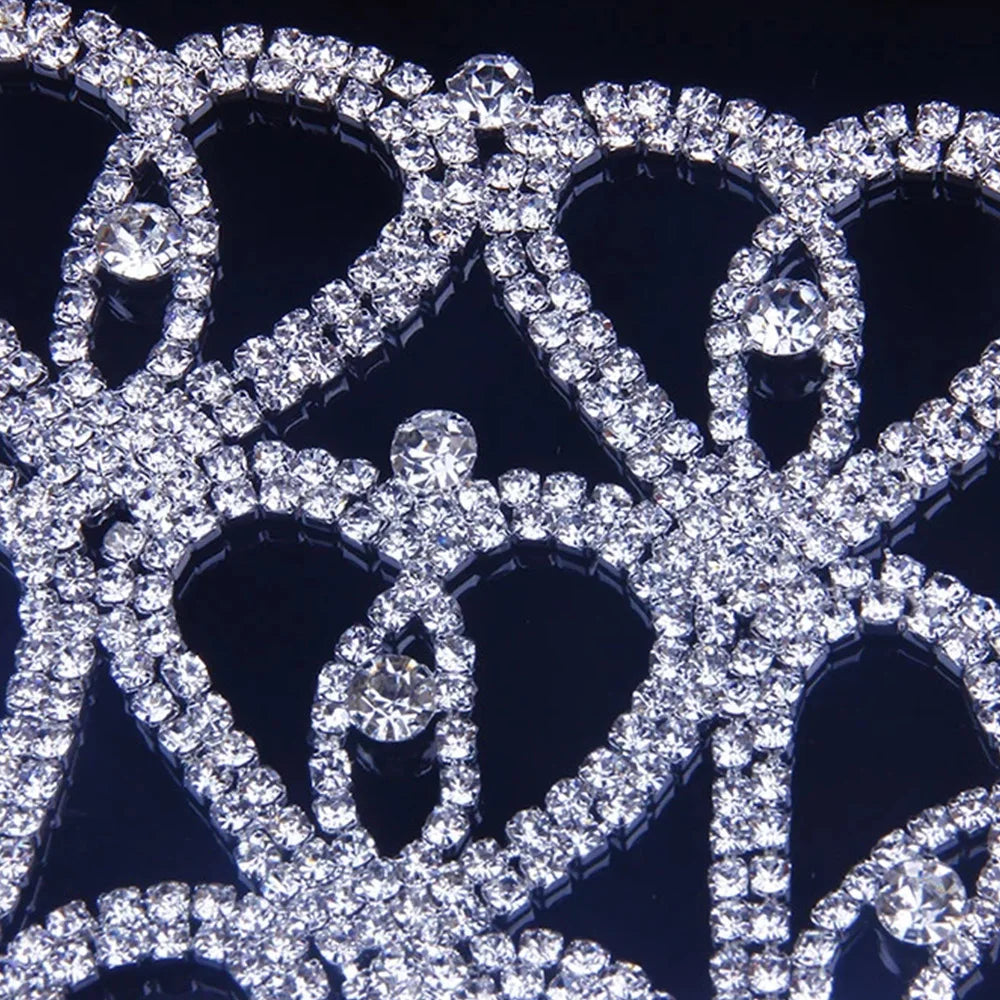 Women’s Rhinestone Heart Bra & Thong Set – Shiny Crystal Bikini Cover‑Up for Party & Beachwear 2026