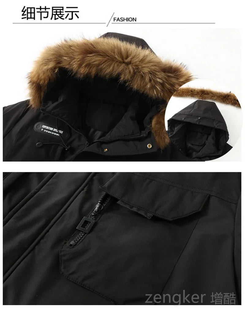 Big size  winter jackets for men women workwear hooded medium-length winter thick down jacket 12XL puffer jacket men 11XL 10XL